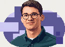 Pixelated portrait of Peter